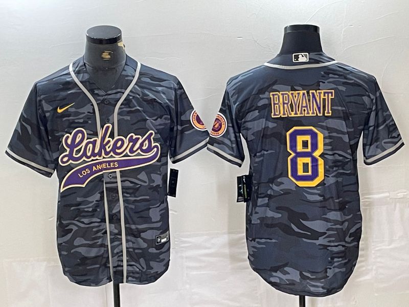 Men Los Angeles Lakers 8 Bryant Camo Jointly Nike 2024 NBA Jersey style 3